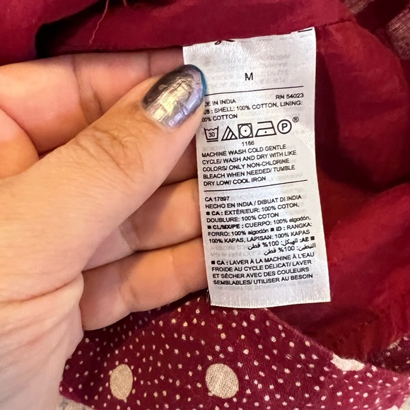 OLD NAVY COLD SHOULDER DRESS CUTE QUALITY M MEDIUM RED GARNET BURGUNDY FLORAL - Picture 9 of 9